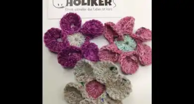 3D H&auml;kelblumen h&auml;keln mit Wolloholiker