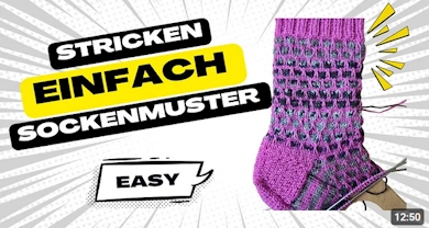 Home Einfaches Sockenmuster stricken.