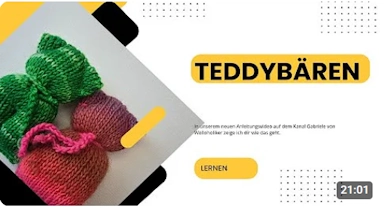 Süsse Teddybären aus Wollresten stricken