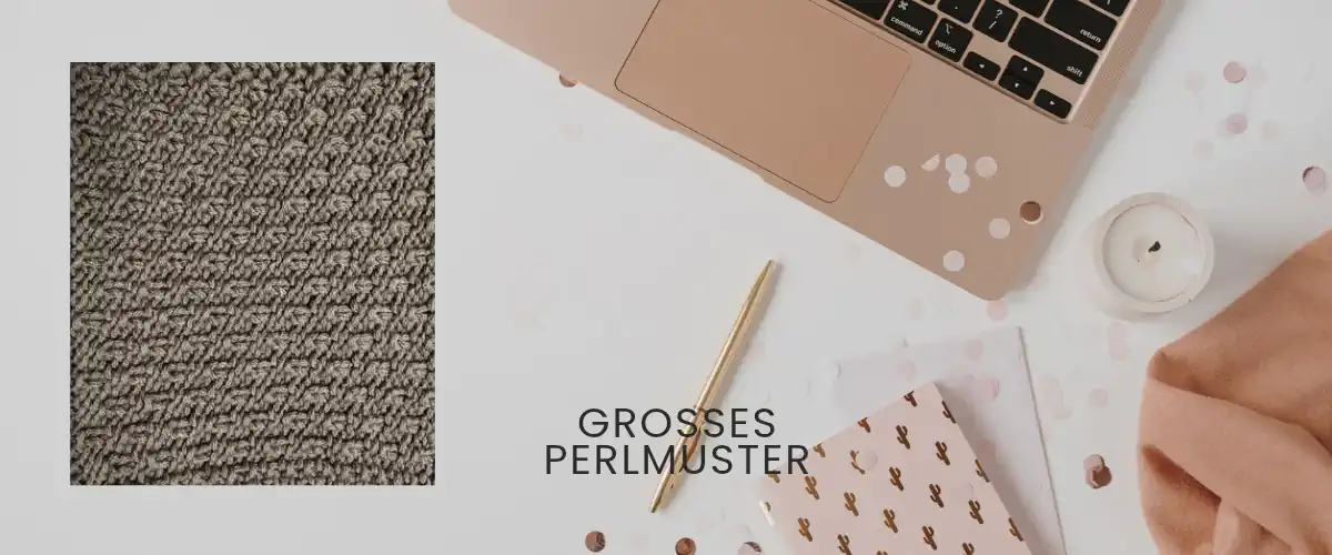 Strickmuster: Großes Perlmuster