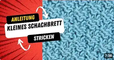 Strickmuster: Das kleine Schachbrettmuster