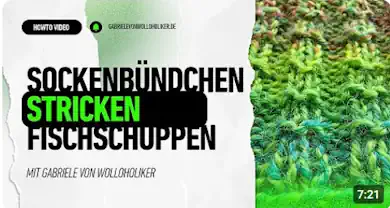 Sockenbündchen Fischschuppen