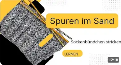 Sockenbündchen Spuren im Sand