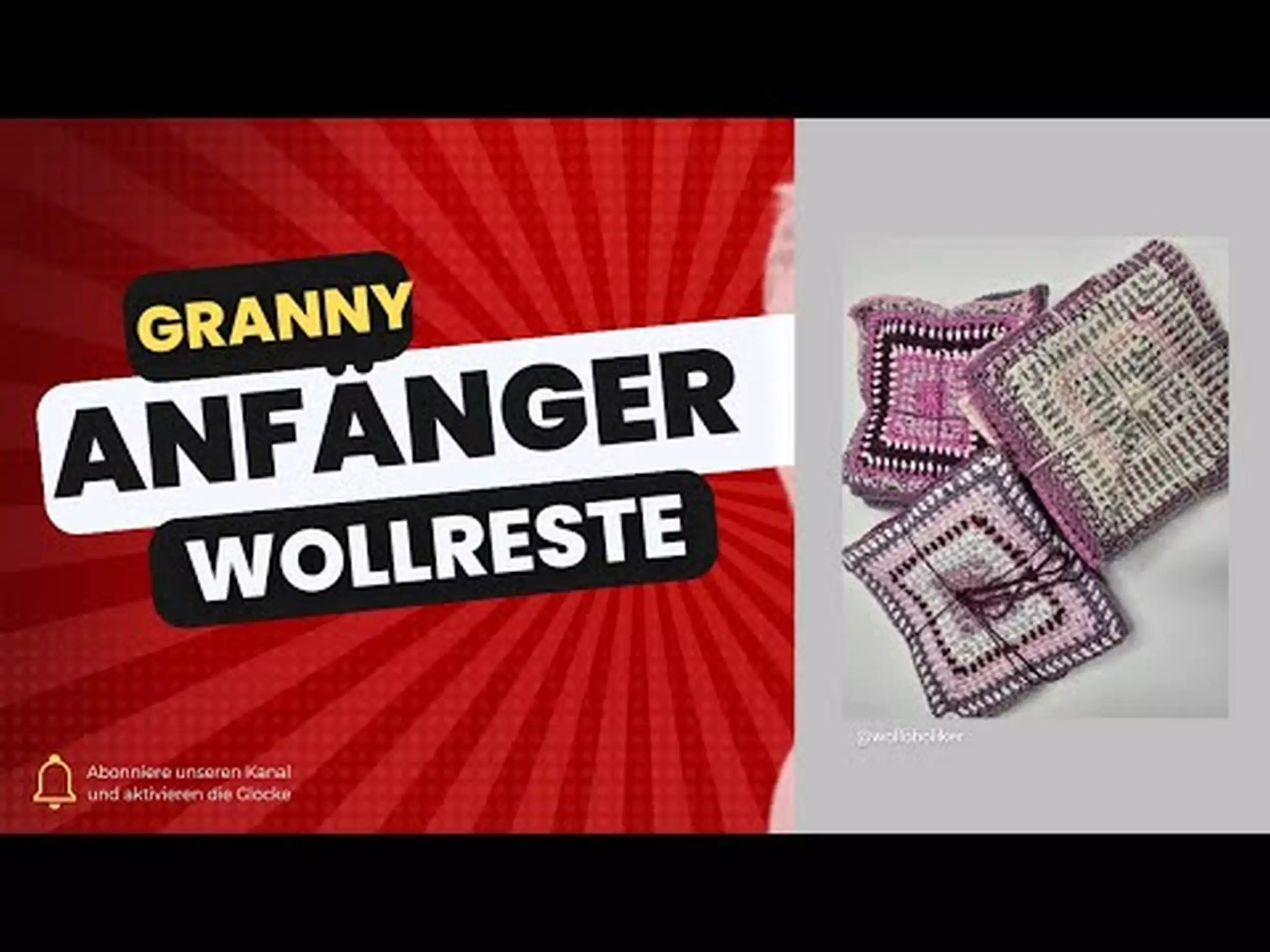 Wollreste, Granny h&auml;keln, Anf&auml;nger