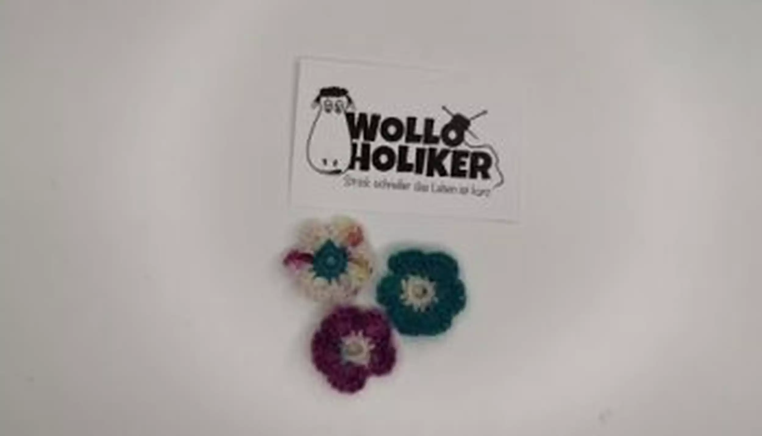 Zweifarbige H&auml;kelblumen h&auml;keln