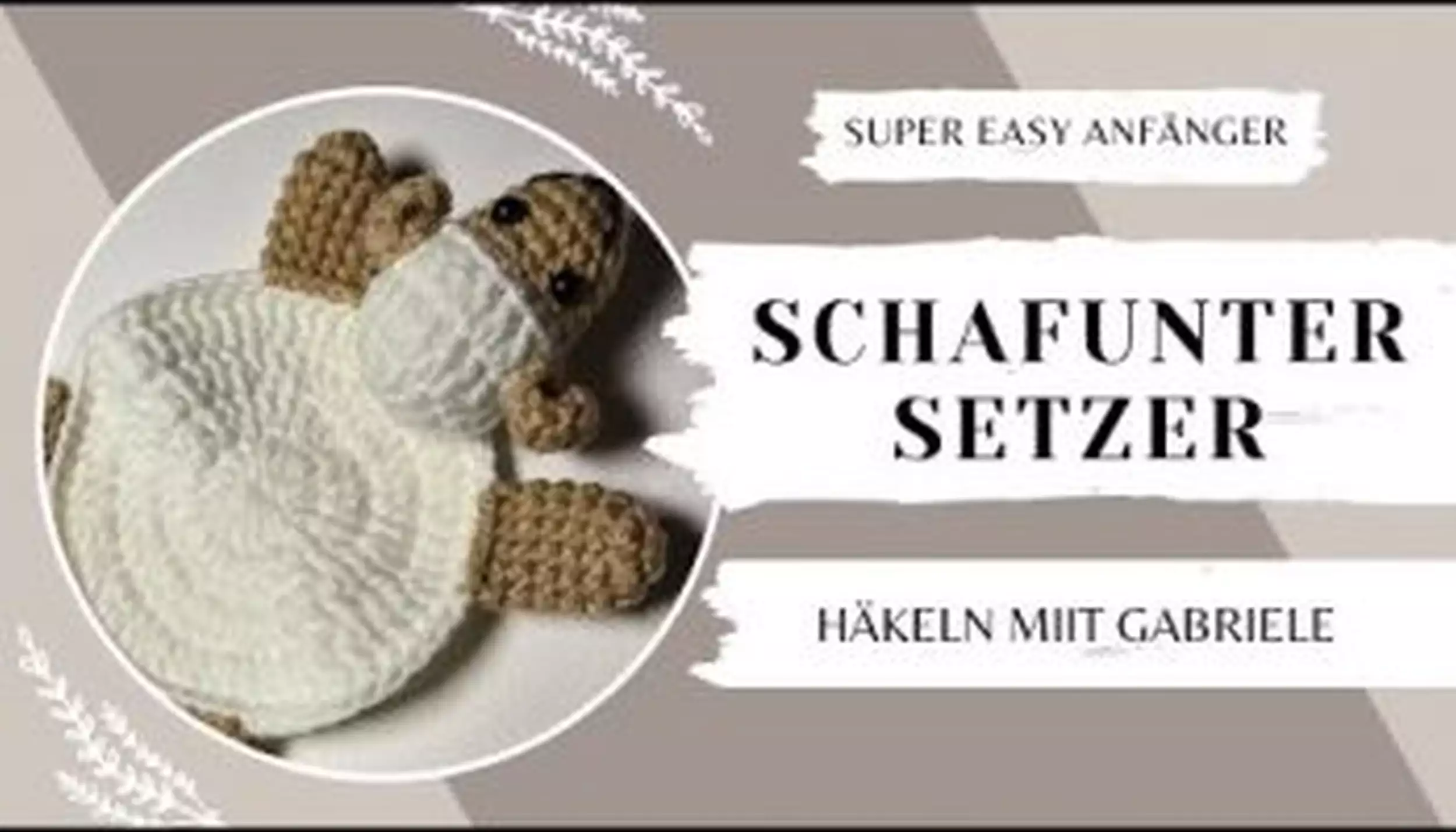 Schafuntersetzer h&auml;keln Anf&auml;nger DIY