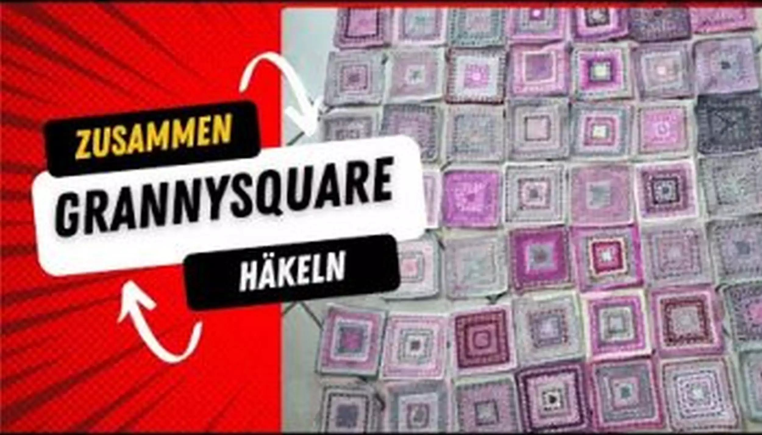 Grannys, Grannysquare zusammen h&auml;keln